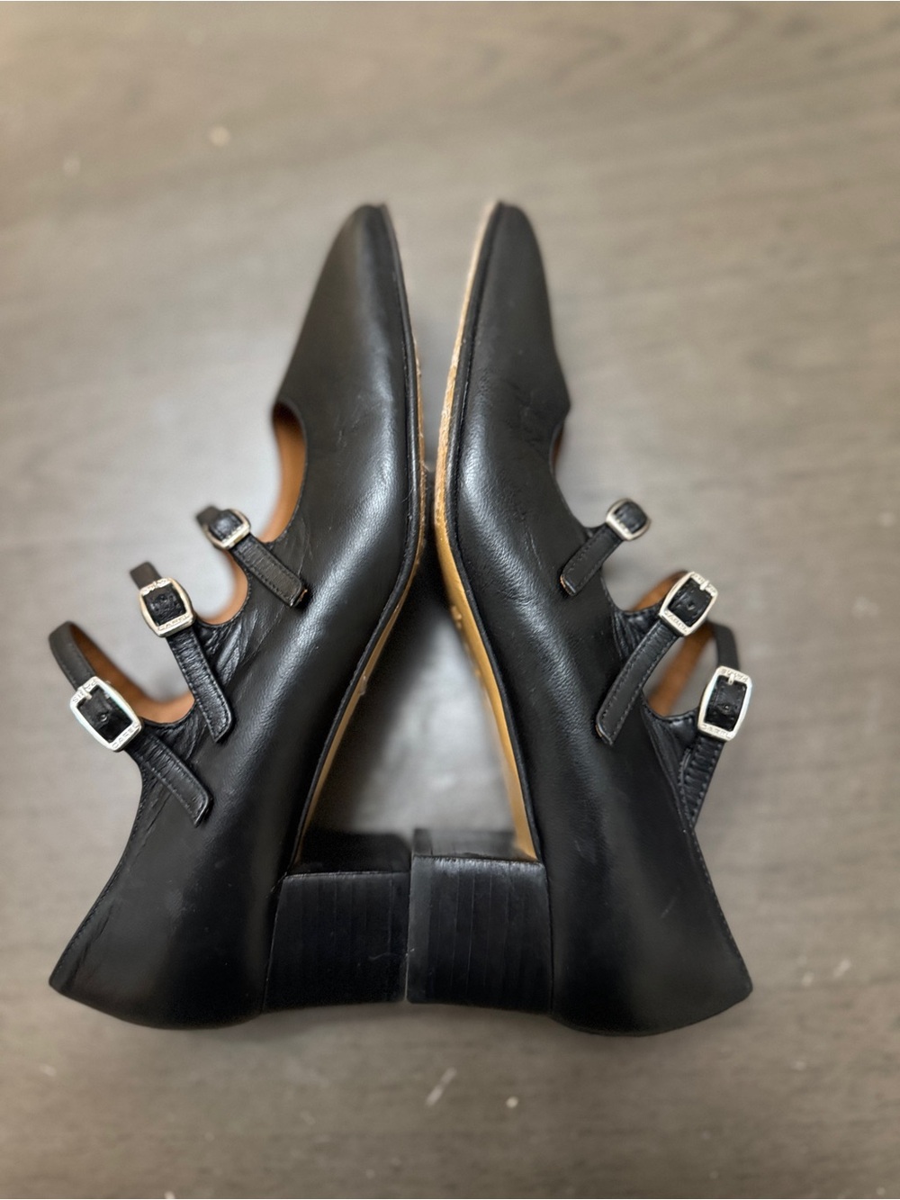 C’AREL PARIS Black leather Mary Jane pumps - Picture 7 of 12